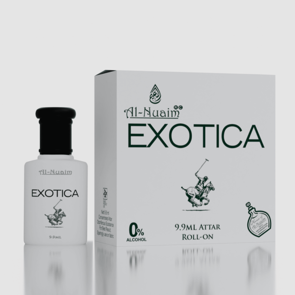 Exotica
9.9 ml

•roll on
•unisex
•non alcoholic 
•long lasting 
•french fragrance