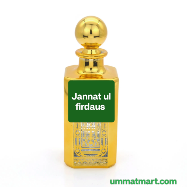 Jannat ul firdaus 
Qty. 1 tola (12ml)

•roll on
•unisex
•heavy projection 
•extra long lasting 
•arbic fragrance