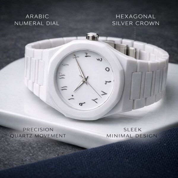 CRONEN Arabic Analog Watch  - For Men White arabic