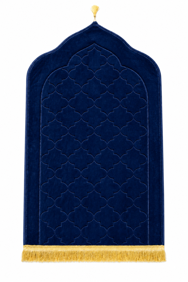 Name: laser cutting janamaz
colour: nevy blue 🟦
size: 27×42
Weight: 660 gm
washable